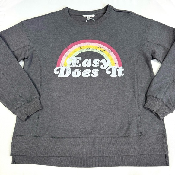 NWOT WILDFOX Easy Does It - Rainbow Vintage Graphic Novelty Print Sweatshirt - Picture 5 of 12